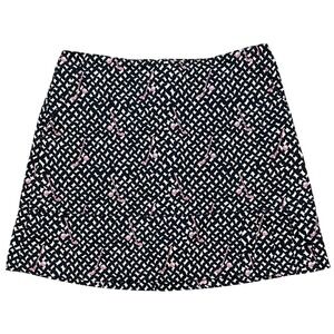 Lady Hagen Golf Skort Women 8 Black Pink Geometric Golf Club Print Activewear